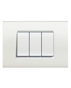 LivingLight rechth. afdekplaat 3 modules - wit