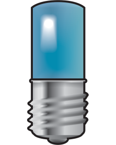 LAMP E10 MET LED BLAUW 230V