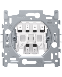 SOKKEL INBOUW SCHAKELAAR 2X WISSEL+INSTEEK