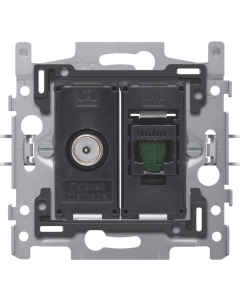 INBOUW AANSLUITDOOS : COAX + RJ45 UTP - TELENET INTERKABEL
