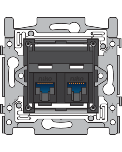 SOKKEL INB. COMMUNICATIE-AANSLUITING SCHUIN: 2X RJ 45 UTP CAT 6