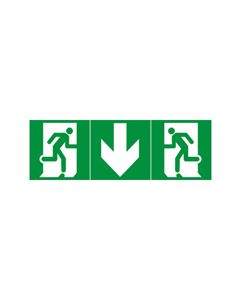 Zelfklevend pictogram man + pijl - links/rechts