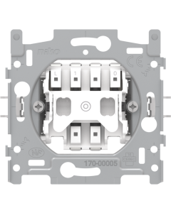 SOKKEL INBOUW DRUKKNOP N.O.+INSTEEK
