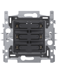 SOKKEL ZESVOUDIGE DRUKKNOP 24V MET LED (WIT)